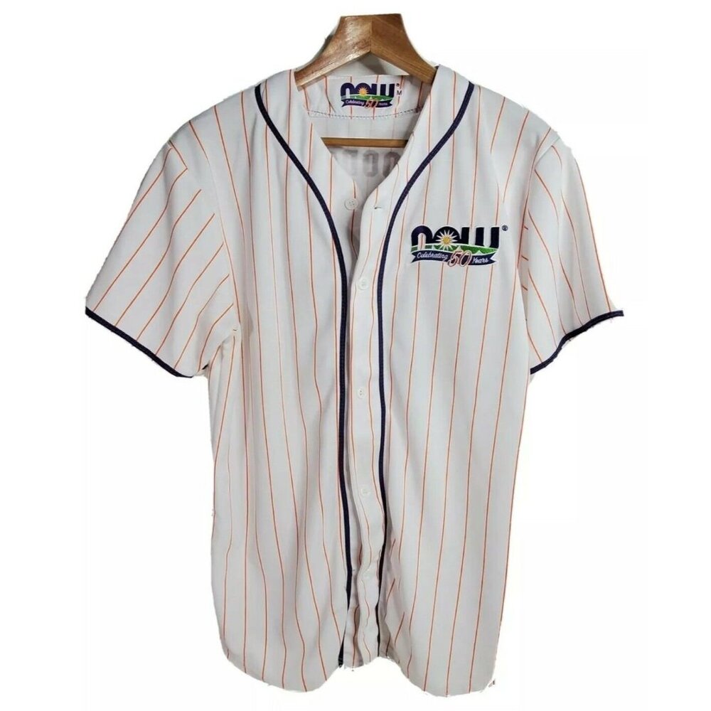 Now Foods Celebrating 50 Years Baseball Jersey Shirt Unisex M Medium